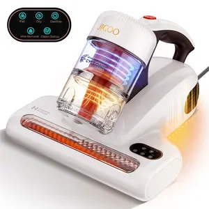 JIGOO J200 Dust Mite Vacuum Cleaner, Mattress Vacuum, with Integrated Dual Cups, 13KPa Suction, UV Lamp, 60℃ Hot Air, LED Display home automatic