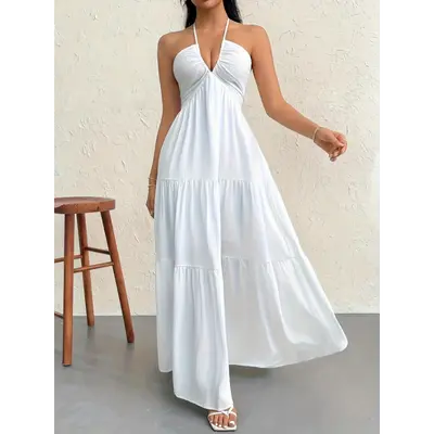 Halterneck A Line Maxi Dress Cos - TikTok Shop Halterneck A Line Maxi Dress Cos - TikTok Shop