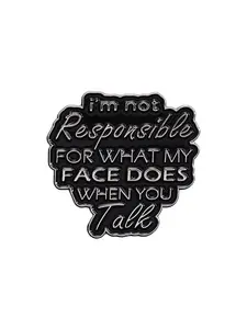 Creative Letter Pattern Pin, Cute Fashion Brooch for Women & Men, Fashion Brooch for Party, Daily Clothing Decor, Trendy All-match & Exquisite Brooch for Birthday Gift, Men Accessories