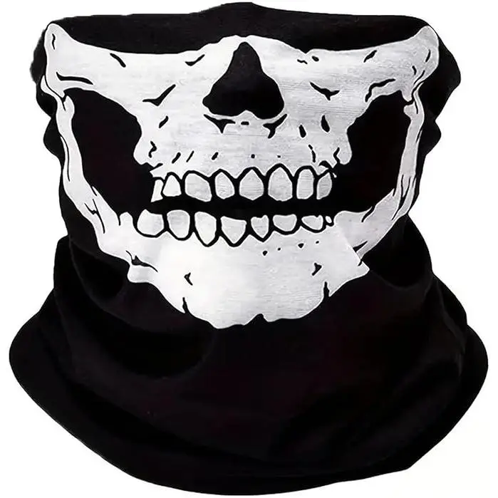 3Pcs Breathable Face Masks Skull Mask Seamless Balaclava Mask Headwear Scarf,Skull Balaclava & Ghost Mask – Breathable Motorcycle Balaclava, Ski & Snowboarding Mask – Cool Motorcycle Face Masks for Men