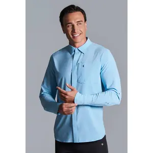 Men's Fiera Smart Long Sleeve Shirt | Arctic Blue Stripe