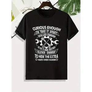 Summer Casual Cotton T-shirt for Men Featuring Round Neck and Short Sleeves