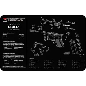 TEKMAT ARMORERS BENCH MAT 11"x17" FOR GLOCK 42/43