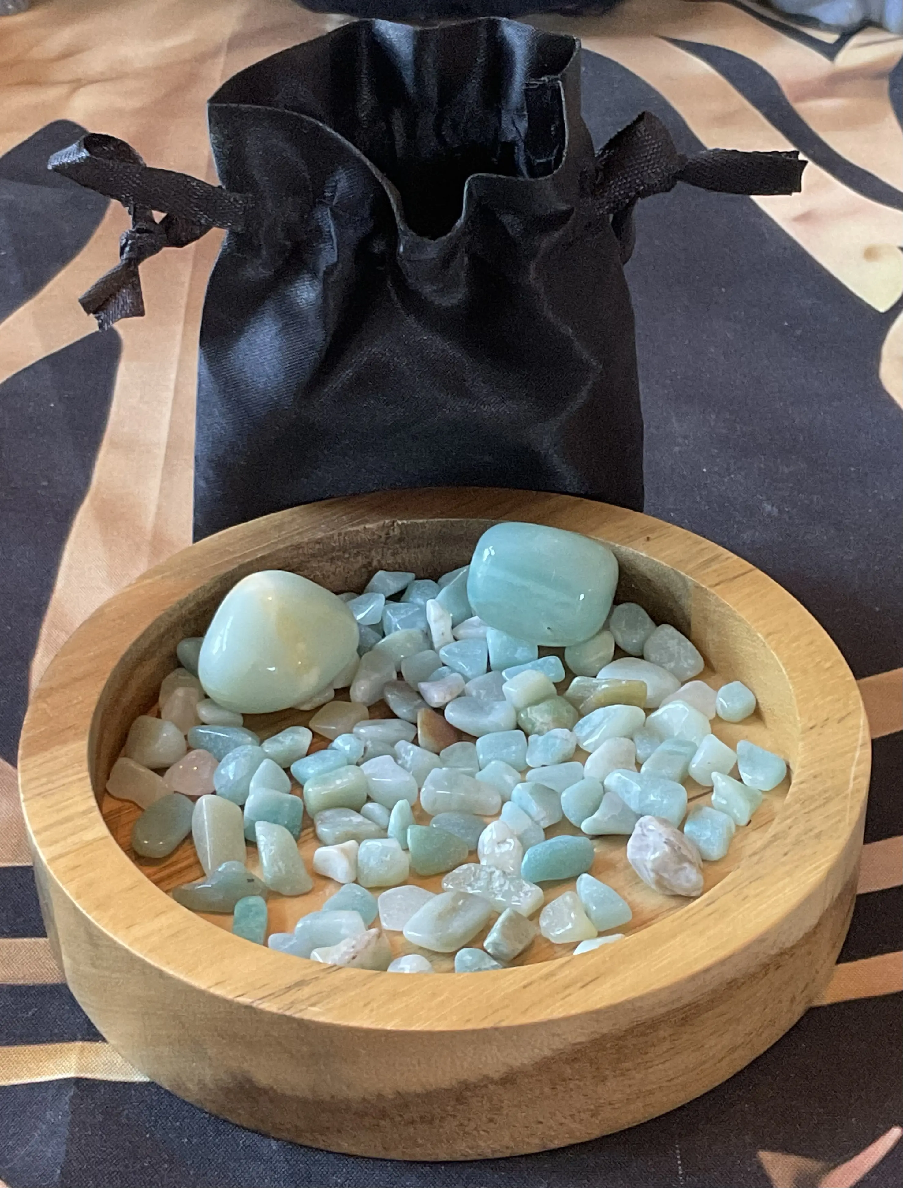 Caribbean Calcite Chip and Tumble Bag