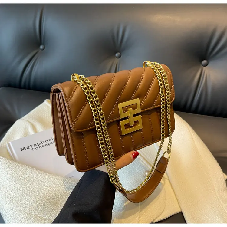 2025 Stylish One-Shoulder Crossbody Bag – Small Square Work Bag with New Pattern, Fashionable Korean Style Underarm Design