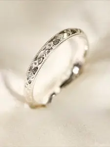 Minimally carved texture design women's ring, suitable for daily party decorations, wedding banquets and other holiday gifts women's jewelry