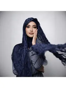 2026 New Spring/Summer Fashion Bubble Crinkle Wave Scarf Headwrap Malay Indonesian Turban Hijab
