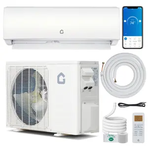 9000 BTU Mini Split Air Conditioner with Heat Pump System - 20 SEER2, Wall Mounted Inverter, R454B Refrigerant, for up to 450 Sq. Ft White