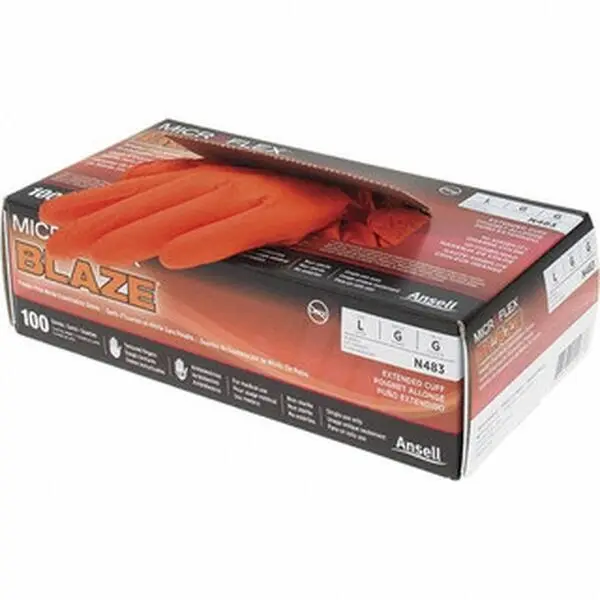 Microflex Disposable Non-Slip Powder-Free Cleaning Gloves, Model N483, Home Care Cleaning Supplies