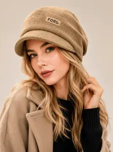 Women’s Solid Color Beanie Hat, Soft Warm Casual Head Wrap, Everyday Winter Fashion Accessory for Men & Women