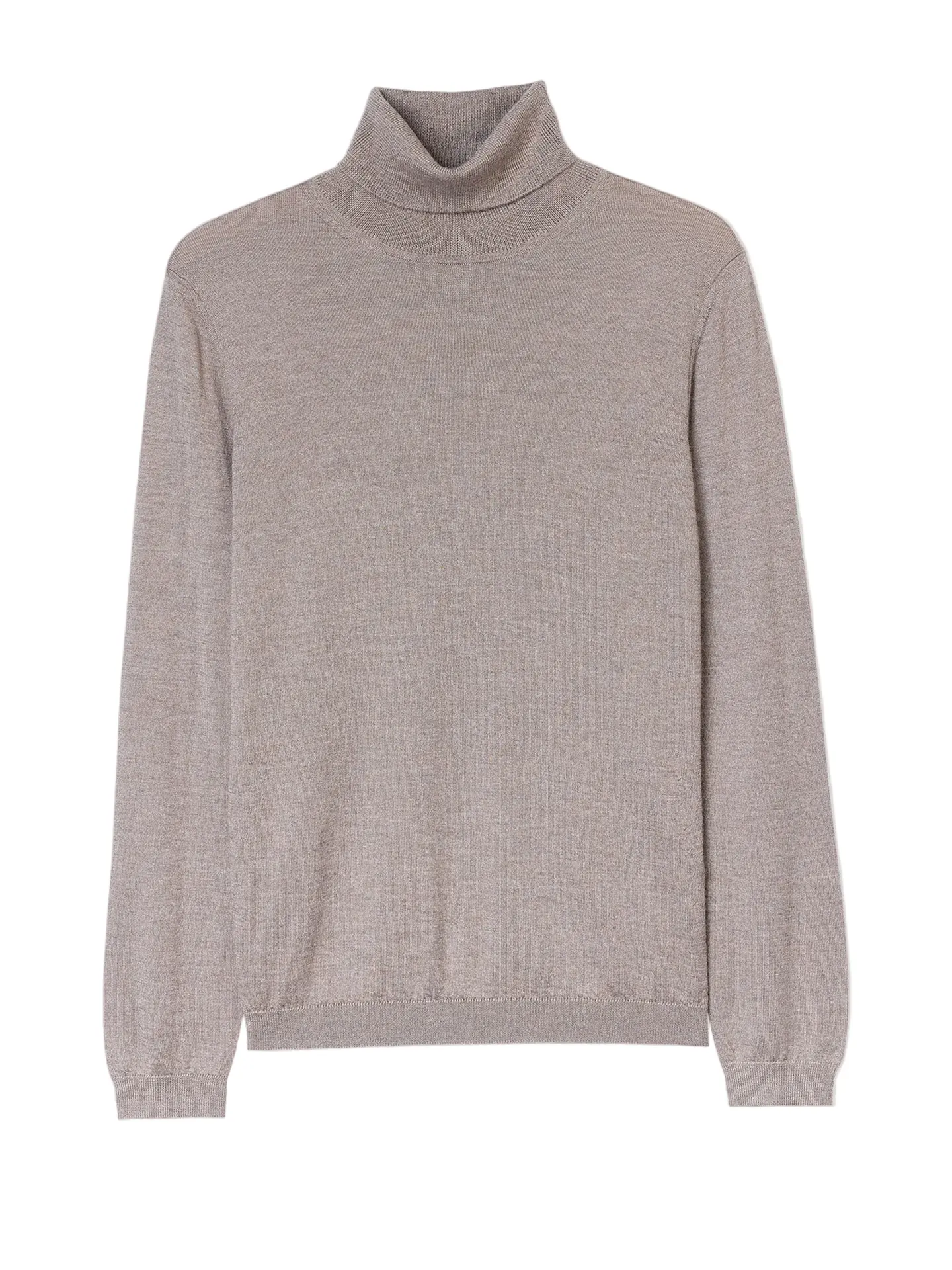 Women's Cashmere Silk Knitted Turtleneck Sweater, Long Sleeve Plain Tops with Soft Warmth