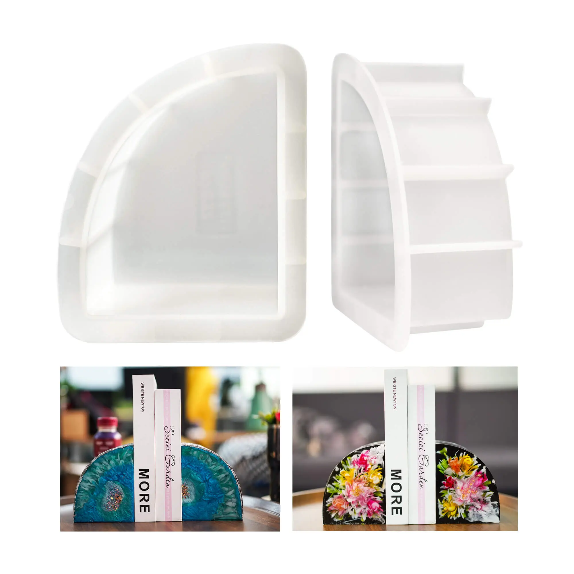 Bookends Resin Molds for Books, Desktop Organizer, Office Home Decoration, Gift - LET'S RESIN Bookends Resin Molds for Books, Desktop Organizer, Office Home Decoration, Gift - LET'S RESIN