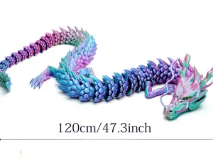 Super Large 3D Printed Dragon Models,Flexible Joint Animal lacertid Figurines, 3D Printing Stuff Cheap,Stress Relief, Fidget restlessness, ADHD Toys