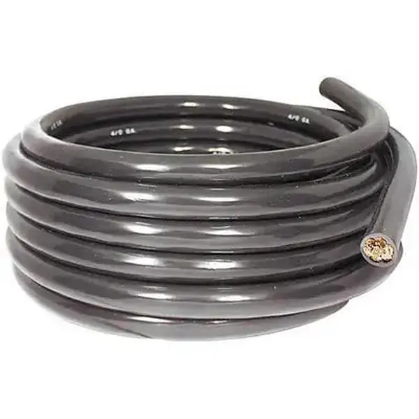 9' FT 4 GAUGE GA BLACK WIRE CABLE POWER GROUND PRIMARY AMP FLEXIBLE
