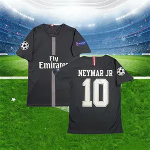 18 19 Black Neymar 10# Short Sleeve Soccer Jersey