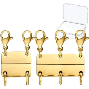 Necklace Layering Clasps and Closures for Women  and  Multiple for Layered Separator Beads Chain Extender Necklaces Bracelet Safety  Clasp