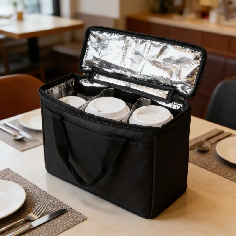 1pc/4pcs Coffee Delivery Driver Accessory: Insulated Portable Drink Carrier Bag, Thermal Bag
