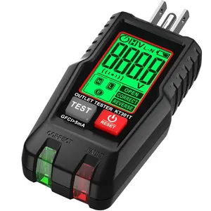 GFCI Outlet Tester with LCD Display, 3-Prong Receptacle Wiring Detector,  Socket Checker, Auto Hold, Electrical Diagnostic Tool for 120V AC  Outlets