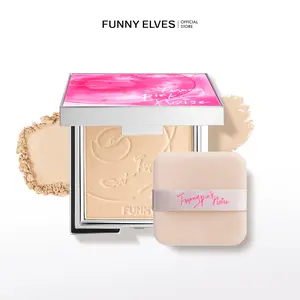 Funny Elves Soft Matte Pressed Powder, 7g, Oil-Absorbing for Dry Skin