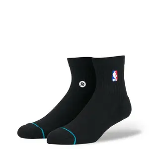 Stance NBA Logoman Quarter Socks Black
