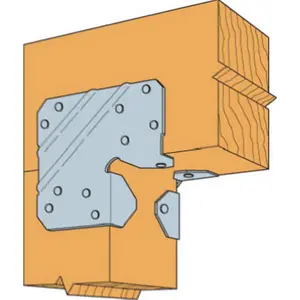 212 MAIN Simpson Strong Tie LCE4Z-WEST 4x End Post Cap - End Grain, Lateral Force-Resistant, Galvanized Steel, Universal Design for Wood Members