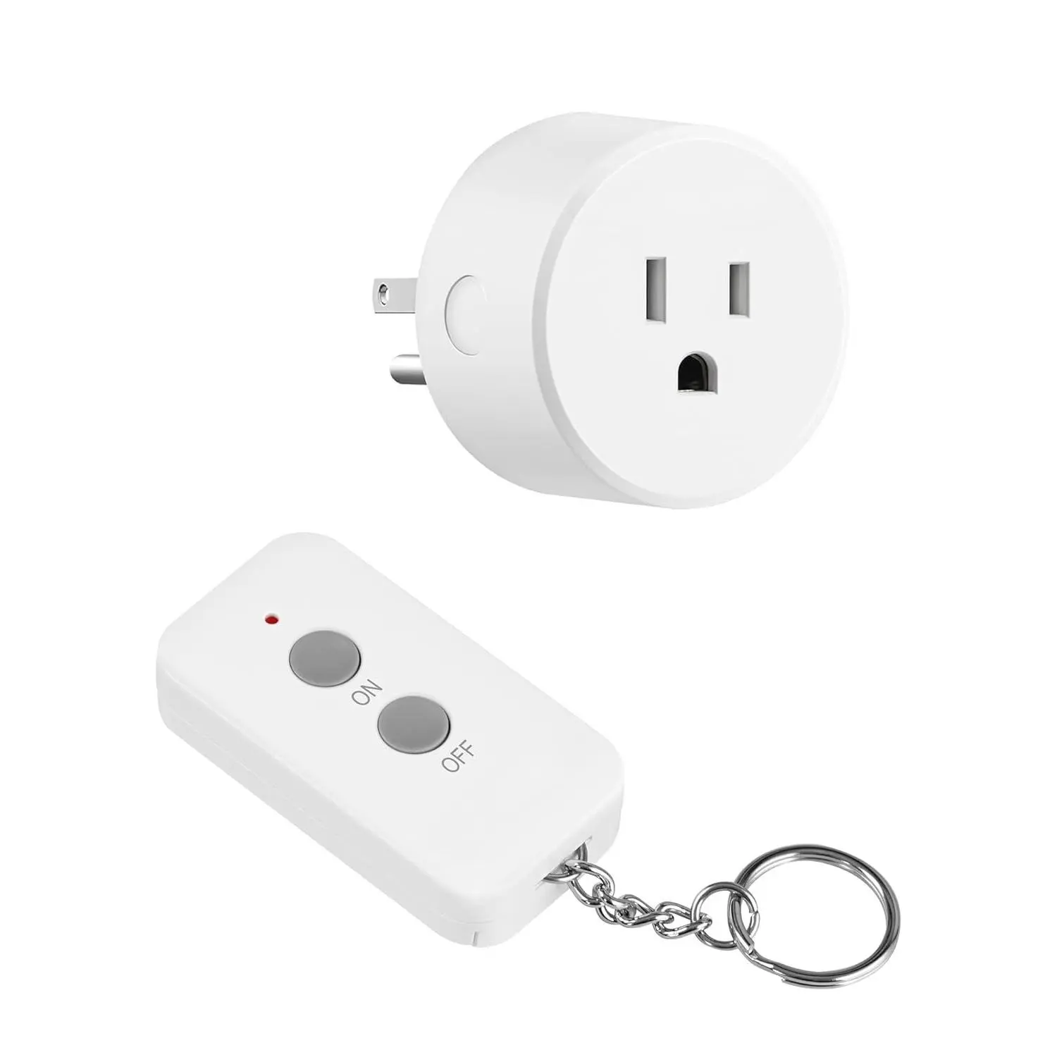L-PSP004  Remote Control Outlet Plug, Wireless Remote On Off Switch for Outlet, Remote Light Switch for Lamp, Light, Programmable, 100ft RF Range, 15A/1875W, Battery Included, FCC Listed W11RC1106