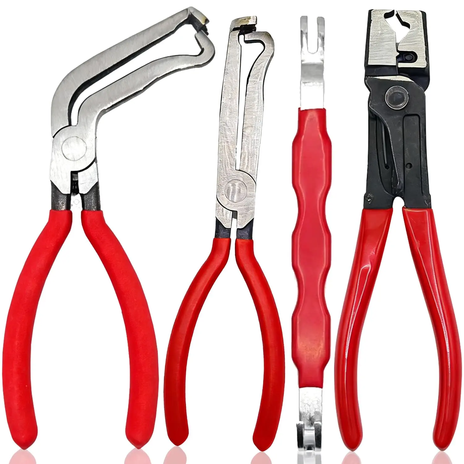 4-Piece Electrical Disconnect Pliers Set – Automotive Connector Removal & Hose Clamp Pliers Tool Kit
