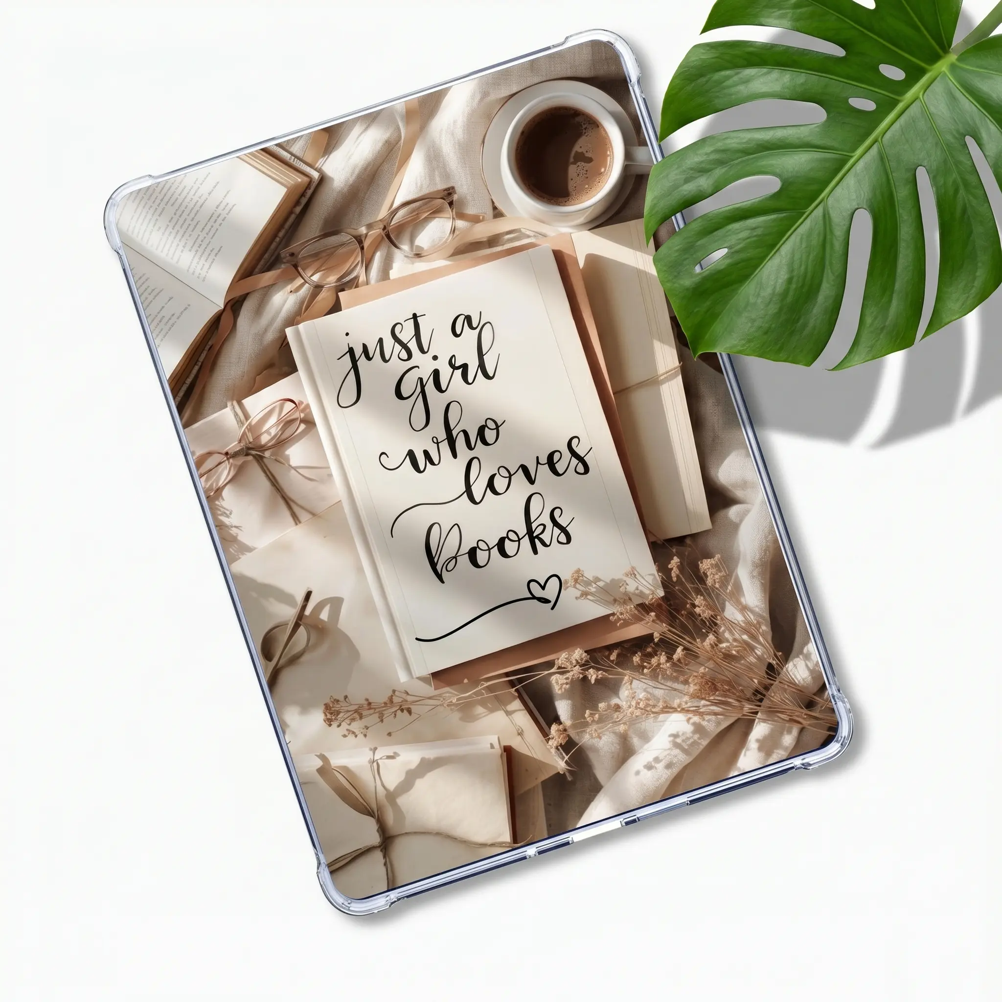 Just a Girl Who Loves Books | Soft and Cozy Aesthetic for Clear Case | Bookish Decor