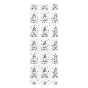 Lotus Meditation Rubber Yoga Mat — Non‑Slip Eco-Friendly Mat with Lotus Pose Pattern