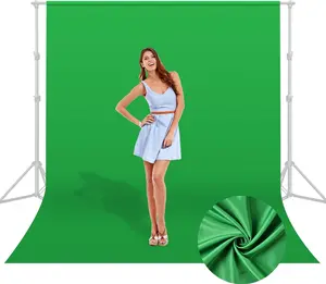 UTEBIT 5x6.5ft Green Screen Backdrop – 100% Polyester Chroma Key Background for Streaming, Video & Photography (Version 2 — Creator-Forward, Practical Tone)