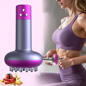 2026 New Best-Selling Acupuncture Brush Electric 6 Speed Adjustable Heating, Vibration Heating Body Massager Relief Roller, Muscle Relaxation Rechargeable Fat Burning Beauty Care, Lightweight Neck Shoulder Relaxer, USB Rechargeable Massagers