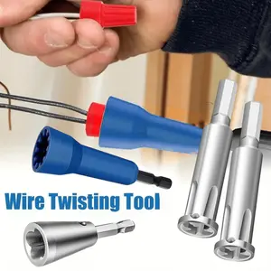 Wire Nut Twister for Drill, Wire Twisting Tool, Spin Twist Wire Connector Socket,Wire Connector Driver with 1/4" Chuck,Wire Stripping and Twisting Tool for Cable Quick Stripping