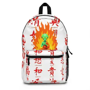 Backpack - Alien Zen Cartoon by Isaiah Shackelford