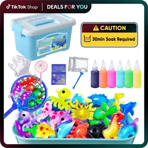 Nfutreon Magic Water Elf DiY Kit Grow Gel Fairy AnimalsSTEM Educational Toys for Kids, BlackFriday, CreativeBirthday Gifts Party Favors Family Friendly Science Project