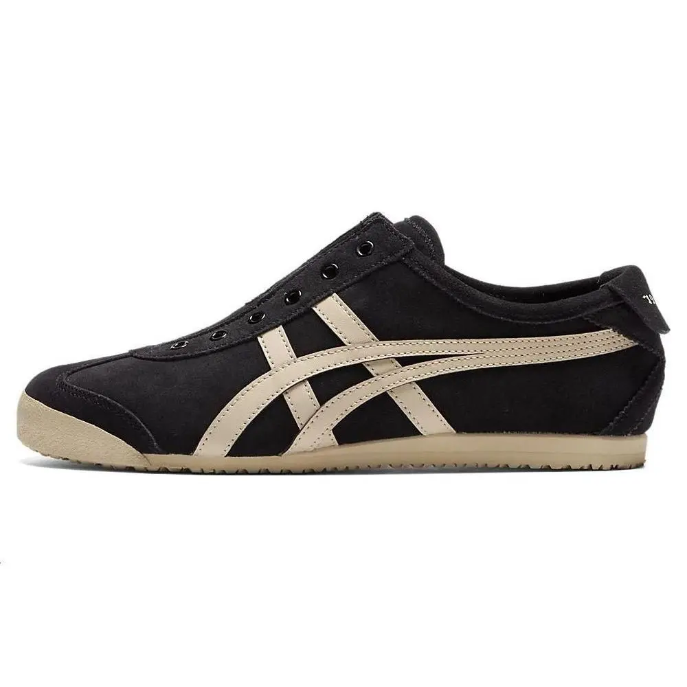 Onitsuka Tiger Mexico 66 Slip-On Black Putty Versatile Comfort Lightweight Sneakers Unisex 1183C157-001