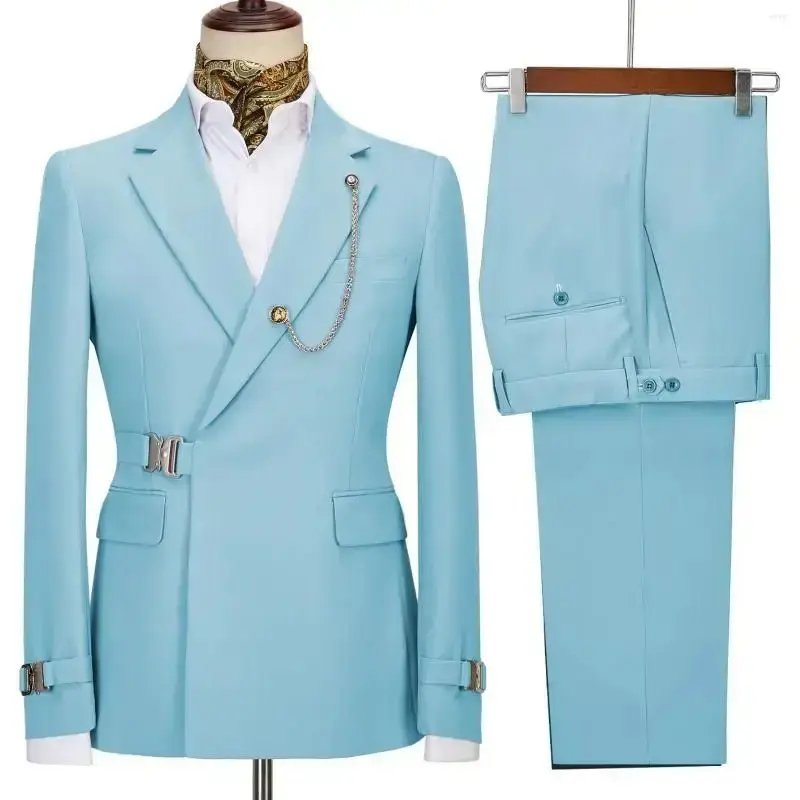 Slim Fit Tuxedo Set Men's Suits Blazer Pants for Men 2025  Italian Design Notched Lapel Party Wedding Slim Fit Costume Homme 2 Piece Clothing Menswear Formal Wear Gamis Long Sleeve