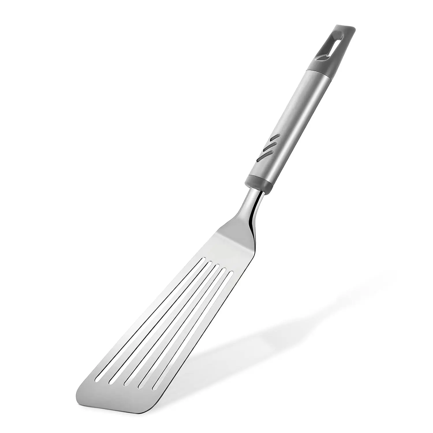 Fish Spatula, Stainless Steel Fish Turner Flexible Metal Spatula For Kitchen Use, Cast Iron Skillet, Egg, Meat, Cooking And Frying, Dishwasher Safe, Comfortable Handle