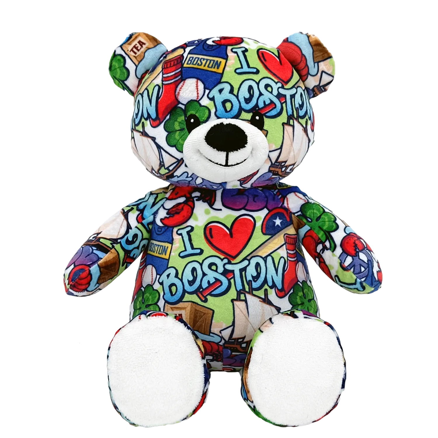 10" Boston Graffiti Eco Teddy Bear
