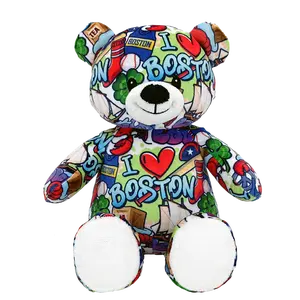 10" Boston Graffiti Eco Teddy Bear