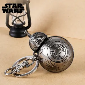 1PC Star Wars Officially Licensed Durable Pewter BB-8 Keychain Everyday Carry Star Wars Fans Anti-Tarnish Galactic Key Ring Gift Backpack Car Keys Collectible Memorabilia for Galactic Adventures