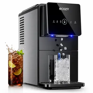 <Cheers to Every Goal!>ecozy Nugget Ice Maker Dispenser Self-Cleaning & Ultra-Quiet, 40lbs/24H, 10Mins Quick Ice Makeup 40lbs Sonic Storage Touchless Ice Dispenser for Kitchen Office Bar Party summerwins
