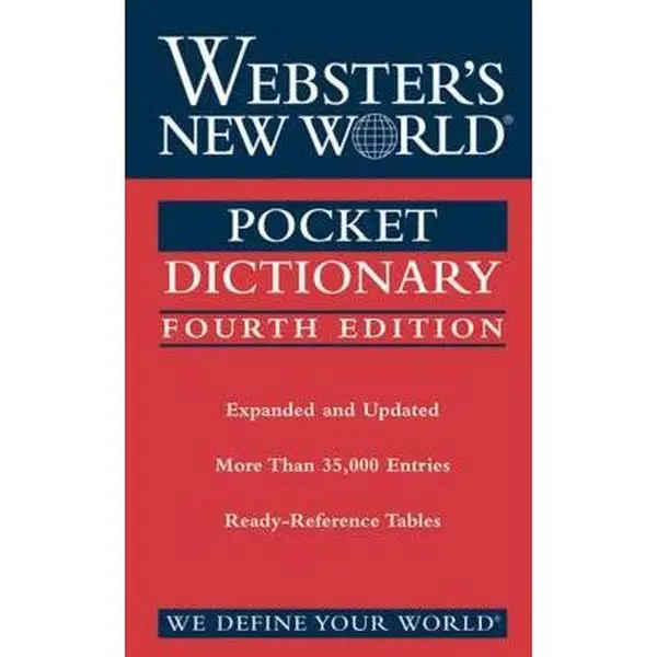 Used Webster's New World Dictionary by Michael Agnes - Good Softcover Books, 384pp, 33,000 Entries, English Language
