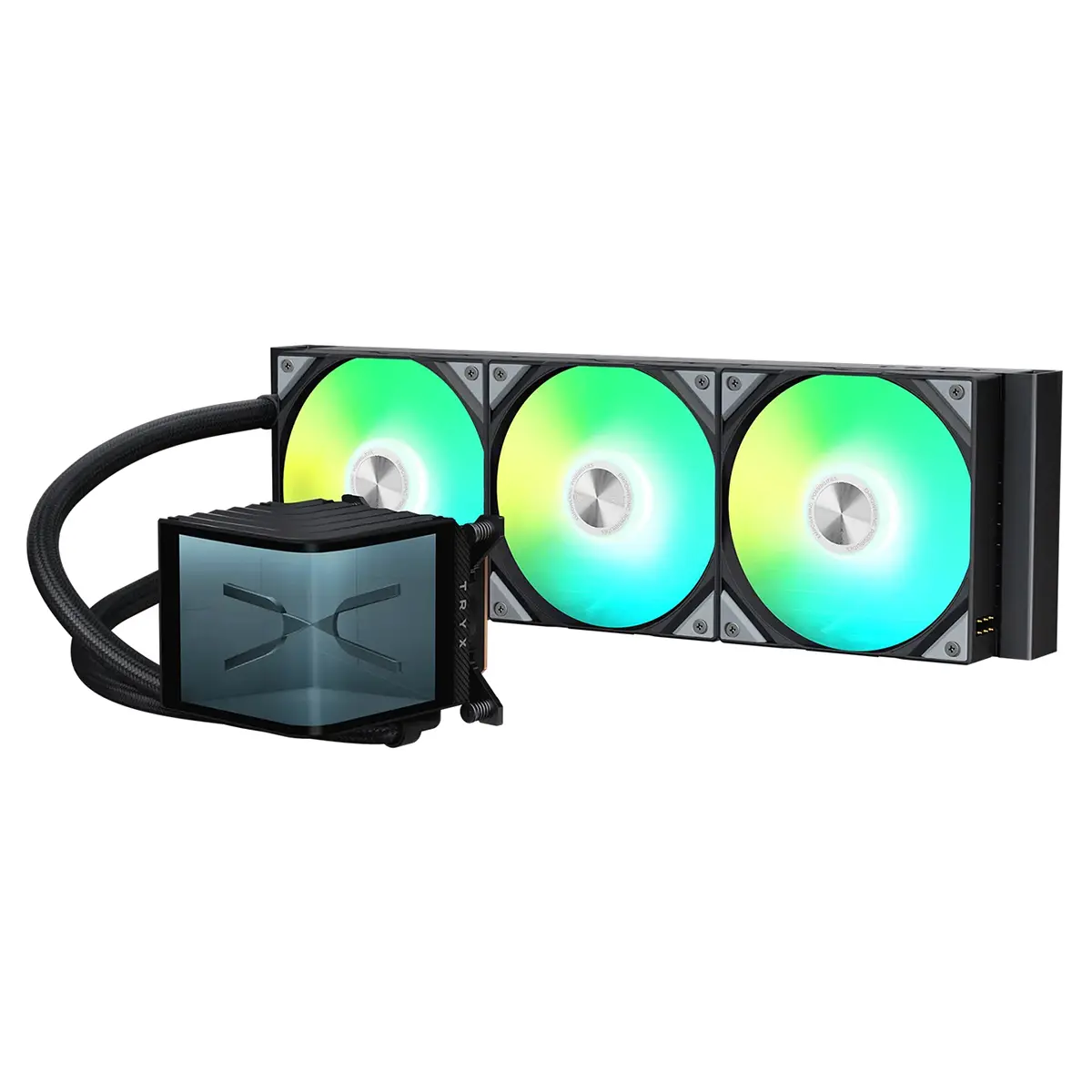 TRYX PANORAMA 360mm All-in-One ARGB CPU Liquid Cooler with Curved AMOLED Display