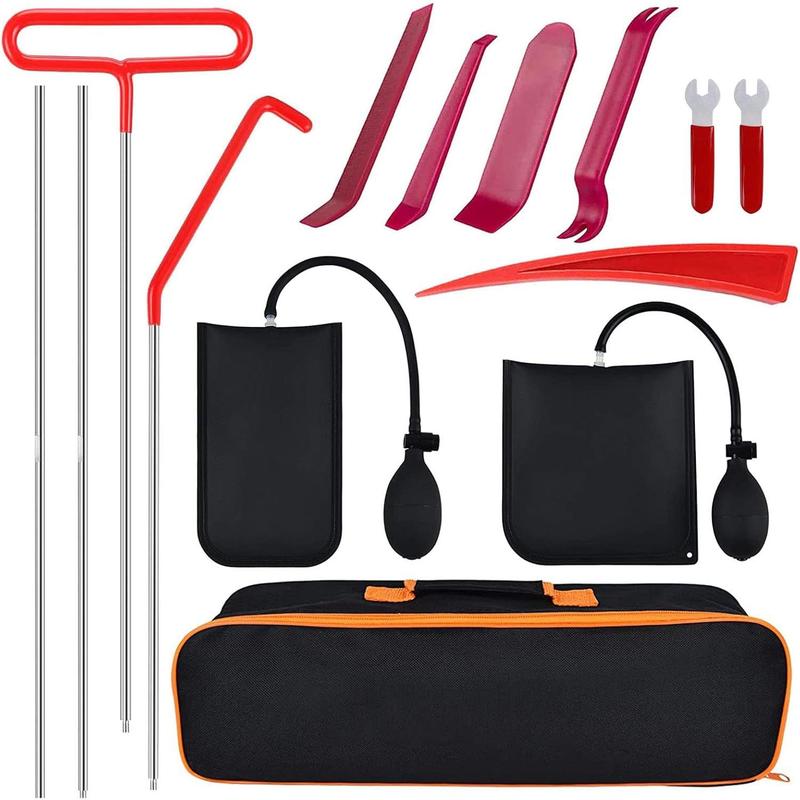 Portable Car Repair Tool Kit for Car Door & Tire, 1 Set  Portable Universal Car Unlock Tool Set Universal Car Emergency Repair Kit