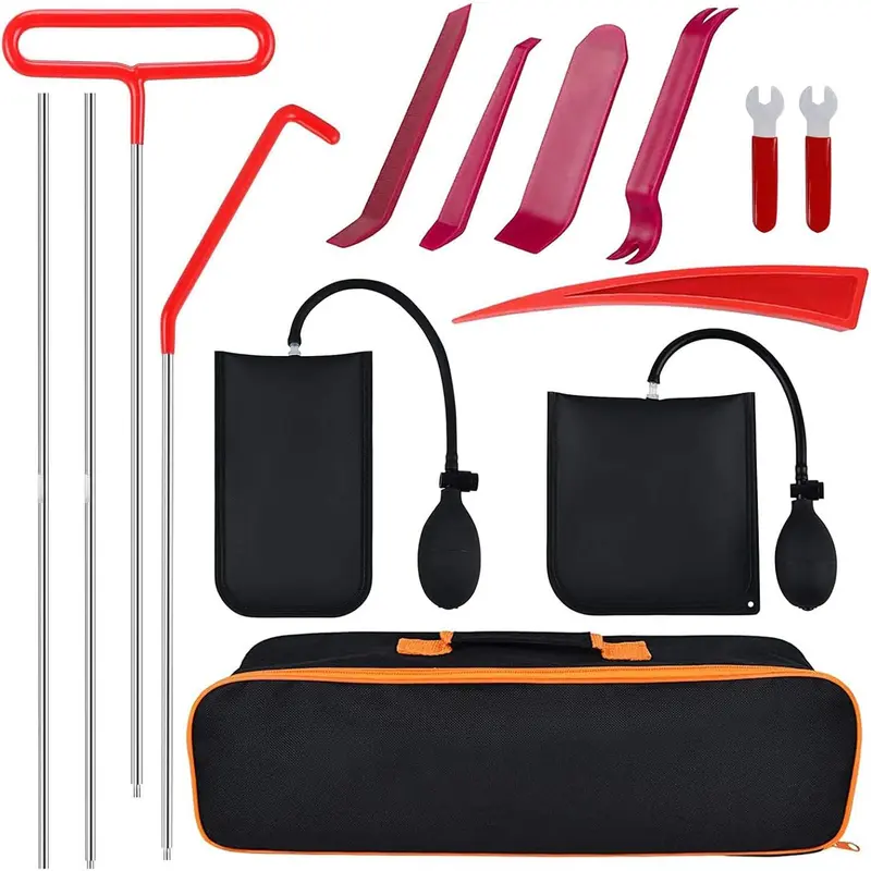 Portable Car Repair Tool Kit for Car Door & Tire, 1 Set  Portable Universal Car Unlock Tool Set Universal Car Emergency Repair Kit