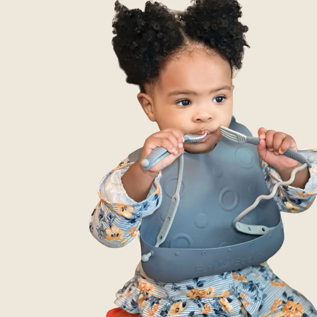 Travel Tether Bib+ Utensils Travel Tether Bib+ Utensils