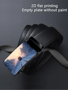 【2D】One piece, a unique artistic design combining future technology and fashion, business casual, automatic buckle men's belt, suitable as a gift for Father's Day and Valentine's Day