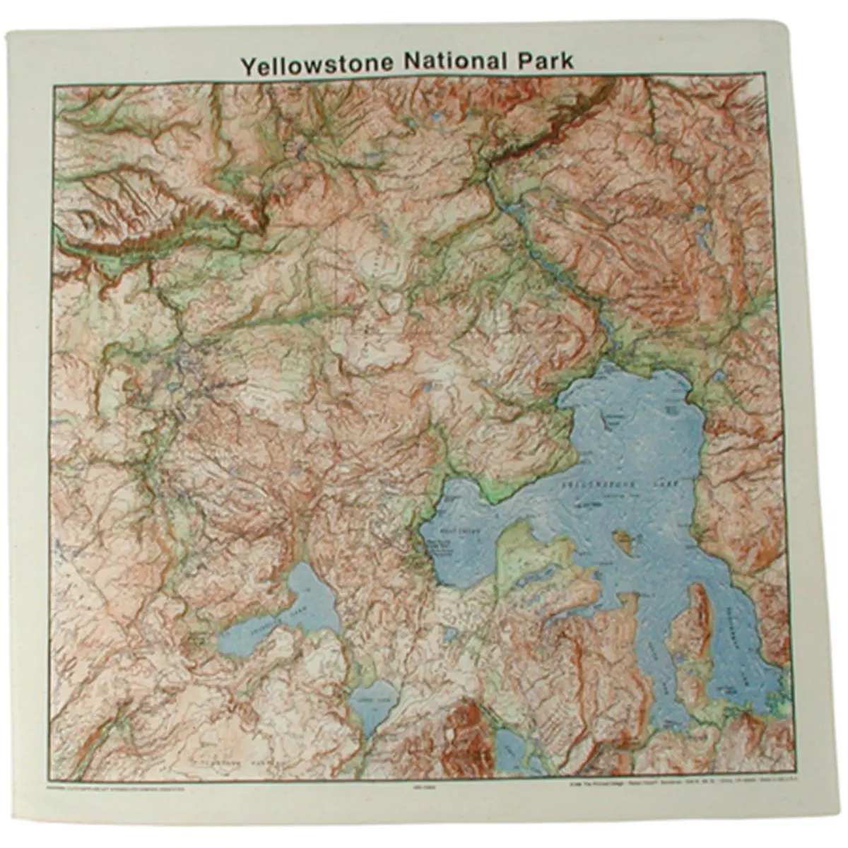 212 MAIN Yellowstone Themed Cotton Square Scarf - 22x22 in, Detailed Topography Map Print, Stylish Fashion Clothing Accessory
