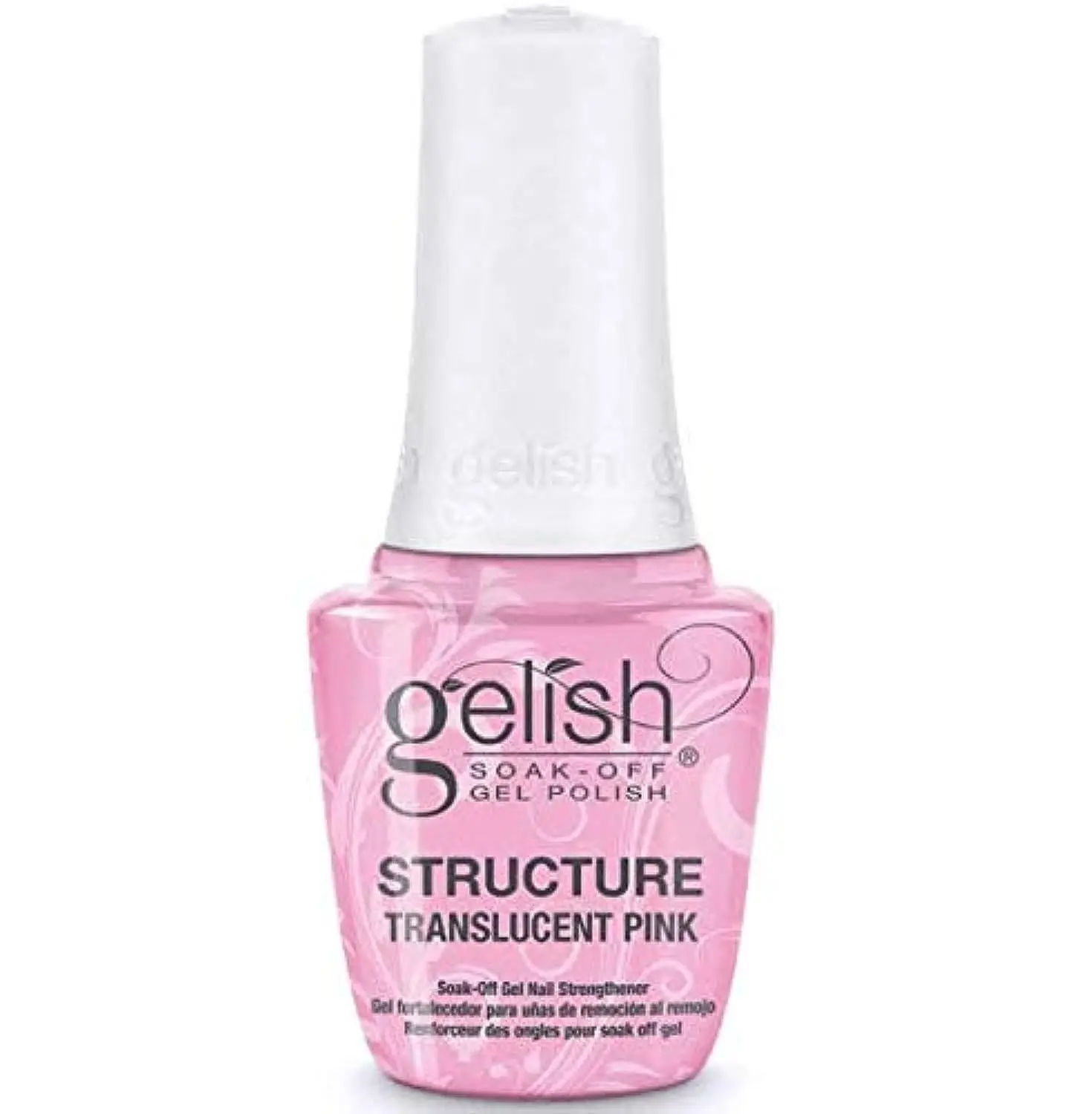 Harmony Gelish Soak-Off Gel - Structure Gel Translucent Pink 0.5oz/15ml - Enhances Nail Appearance, Perfect for Damaged Nails Polish Brush