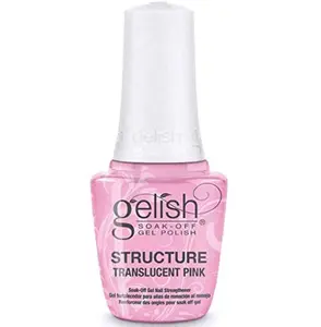 Harmony Gelish Soak-Off Gel - Structure Gel Translucent Pink 0.5oz/15ml - Enhances Nail Appearance, Perfect for Damaged Nails Polish Brush